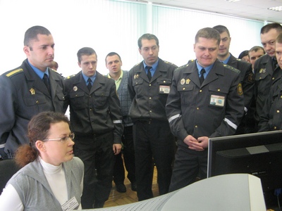 Сотрудники патрульно-постовой службы РОВД города Светлогорска
